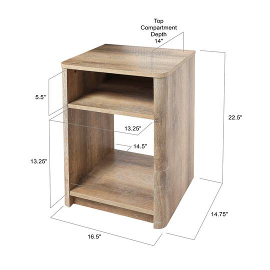 Hello Honey® Coastal Oak End Table with Storage